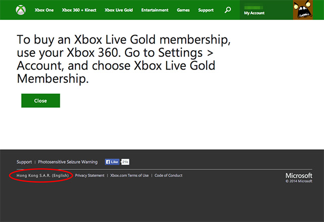 Xbox Buy Live Membership in Hong Kong